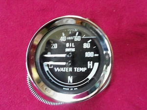 SMITHS Dual Oil & Water Gauge, MG Midget, Austin-Healey Sprite, Mini, Morris NEW - Picture 1 of 3