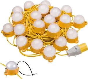 110V LED Site Lighting Festoon Kits IP44 6500K 35,000 Hours Life, Work Lights - Picture 1 of 9