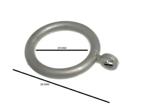 Anello Asta Palo Tenda Plastica Grigio 28mm Id Od 39mm Confezione da 6 - Foto 1 di 1