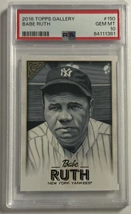 2018 TOPPS GALLERY #150 BABE RUTH YANKEES PSA 10  - Picture 1 of 2