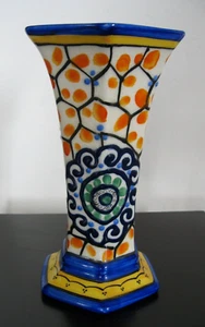 DITMAR URBACH LAJOS KASSAK CZECH BOHEMIAN Cornet Vase ART DECO Czechoslovakia - Picture 1 of 11