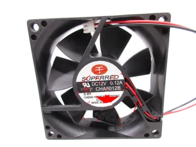 SUPERRED CHA8012B 12V 0.12A 80mm power supply mute chassis cooling fan 2pin - Image 1 of 2