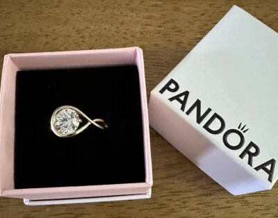 PANDORA Infinite 2.0 Carat Lab-Grown Diamond 14k Yellow Gold Ring Size 7.5 / 56 - Image 1 of 4