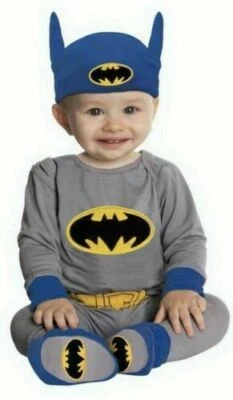 DC Super Friends Batman Costume Infant Size 0-6 Months Dress Up Halloween NEW - Image 1 of 3