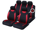 Red&Black Mesh Full Set Front/Rear Car Seat Covers for Toyota Yaris All Years