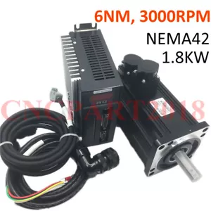 1.8KW 6NM AC Servo Motor Driver Controller Kit 220V 3000RPM CNC Milling Machine - Picture 1 of 12