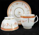 LATE 18TH CENTURY ANTIQUE KEELING COFFEE CUP TEABOWL & SAUCER BAND FLOWERS