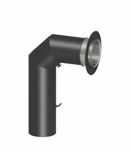 Rauchrohrset Ø 150 mm inkl. Rosette & Mauermuffe gussgrau lackiert 700 x 450 mm  - Bild 1 von 1