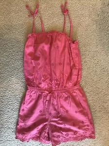 Gap Kids Girls Jumper Romper One Piece Short Set - Pink - Size Medium - Picture 1 of 4