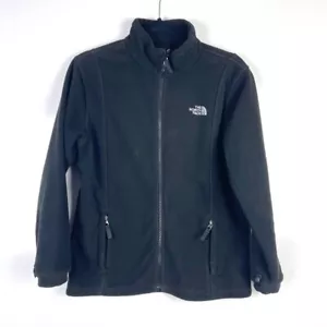 The North Face Black Fleece Zip Up Jacket Youth Size Large Girl's Kids - Picture 1 of 9