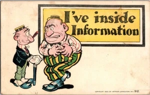 Vintage Postcard Comedy I've Inside Information Arthur Livingston 1907 Capemay - Picture 1 of 2