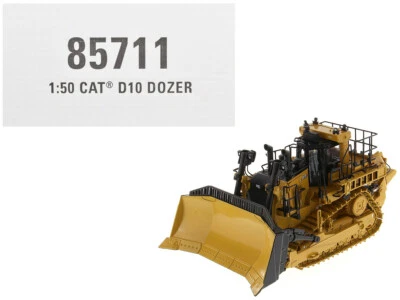 CAT CATERPILLAR D10 TRACK-TYPE DOZER YELLOW 1/50 MODEL BY DIECAST MASTERS 85711 - Image 1 of 4