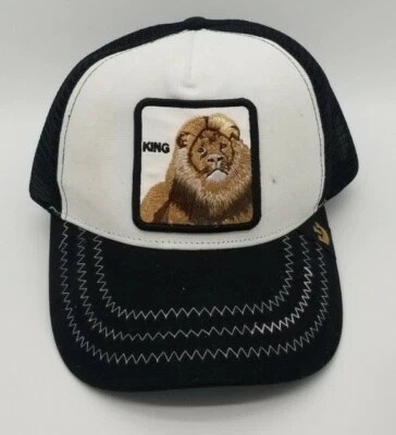 Goorin Bros Animal The Farm Trucker Baseball Snapback Hat Cap Lion King Black - Image 1 of 4
