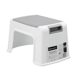 Single Step Stool Plastic Multi-Purpose Kitchen Bathroom Non Slip Indoor Outdoor - Picture 1 of 2