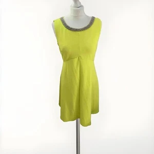 Dorothy Perkins Damen Gr.UK18 Kleid Limettengrün Perlen Ausschnitt Cocktail Party - Bild 1 von 3