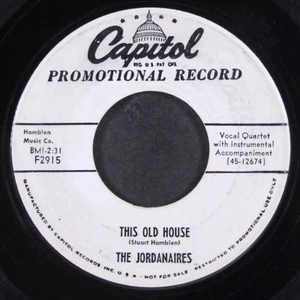 JORDANAIRES: be prepared CAPITOL 7" Single 45 RPM - Foto 1 di 2