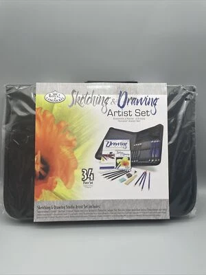 Conjunto de 34 peças de artista de estúdio de esboço e desenho Royal & Langnickel - Imagem 1 de 2