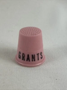 Grants Known For Value Vintage Thimble Pink Plastic Promo - Picture 1 of 5