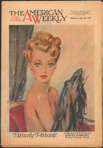 The American Weekly Magazine Jan 26 1947 ~David Wright ~Bill Randall Art - Picture 1 of 5
