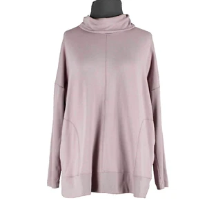 Pure Jill Sweater Sz M Lavender Turtleneck Pocket Pima Cotton Rayon Sweater - Picture 1 of 21