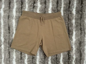 Mr. P geradebein beige Pintucked Woll- und Kaschmirmischung Shorts Größe XXL 2XL - Bild 1 von 4