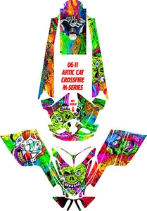 ARCTIC CAT M SERIES CROSSFIRE SNOWMOBILE GRAPHICS KIT 06-11 ZOMBIES  - Bild 1 von 9