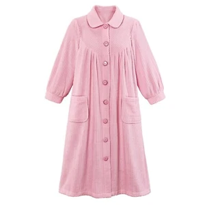 Collections Etc Robe Womens Small Dressing Gown Plush Textured Fleece Pockets - Picture 1 of 6