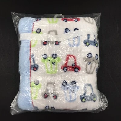 Manta Baby Starters Vehículos Coches Una Capa Sherpa Borde Nuevo con Etiquetas Foto 1 de 4