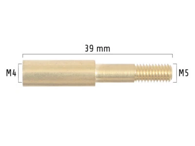 WAFFENPFLEGEWELT Gewindeadapter Bürsten-Adapter Putzstock-Adapter M4-Innen auf M5-Außen mit EFH