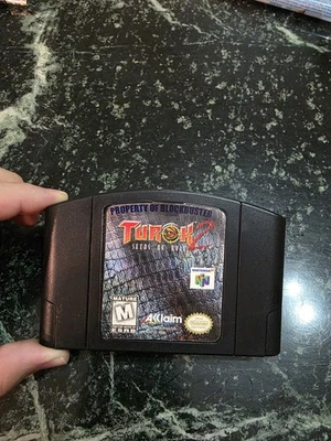 Turok 2: Seeds of Evil (Nintendo 64, 1998) N64 - Cartridge Tested - Image 1 of 3