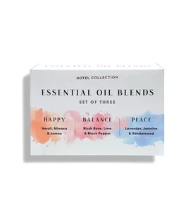 Hotel Collection Essential Oil Blends Set Of 3 Peace ,Balance, Happy 3x10ml - Picture 1 of 2