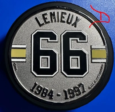 Pittsburgh Penguins Mario Lemieux Jugador 3-D Medallón Mustang Disco de Recuerdo Foto 1 de 2
