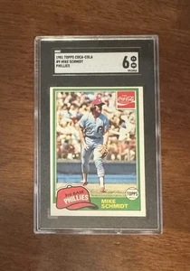 🔥 1981 TOPPS COCA COLA #9 MIKE SCHMIDT PHILLIES GEM MINT FGS VINTAGE MLB HOF - Bild 1 von 2