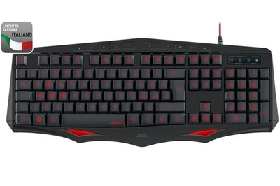 Speedlink USB LED Gaming Tastatur QWERTY Italien IT Italienisch Keyboard-Layout - Bild 1 von 3