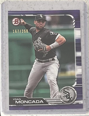 Bowman Purple Yoan Moncada 2019/250 #27 Chicago White Sox Foto 1 de 2