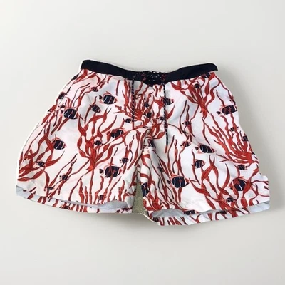 Bañador corto Express para hombre estampado tropical de peces pequeños Foto 1 de 4