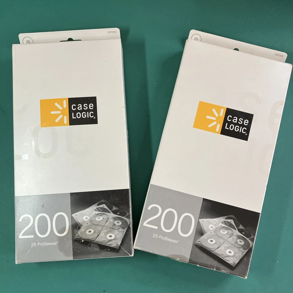 Case Logic 2 Sided CD Storage Sleeves for Ring Binders. 400 Discs/2 Boxes. NEW. - Image 1 of 4