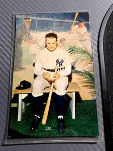 VINTAGE LOU GEHRIG N.Y. YANKEES POTTER'S WAX MUSEUM CLINE CO. COLOR POSTCARD - Picture 1 of 2