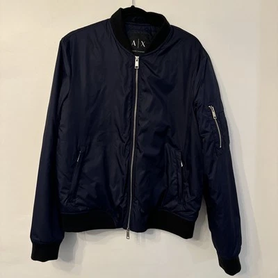 NWOT Armani Exchange Men's Bomber Jacket Sz L Quiet Luxury Designer - Image 1 of 4