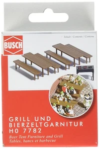 Busch 7782 Beer Tent Furniture/Grill HO Scenery Scale Model - Picture 1 of 3