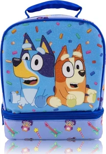 BLUEY & BINGO Schule Brotzeittasche BPA-frei Doppelkammer Isolierbox von LUDO $25 - Bild 1 von 5