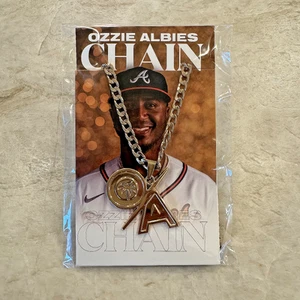 Ozzie Albies Braves Palm Tree Chain Necklace 2023 SGA 5/10/23 – NEW - Picture 1 of 2