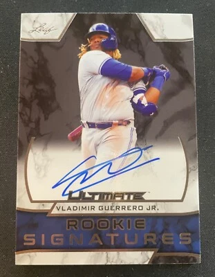 VLADIMIR GUERRERO JR 2019 Leaf Ultimate ROOKIE Signatures Auto RS-VG1  - Image 1 of 2