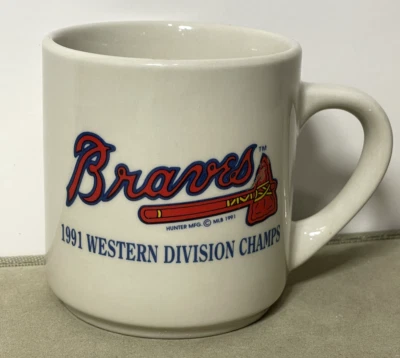 Atlanta Braves NL Champs 1991 World Series Ceramic Coffee Mug with roster - Image 1 of 4