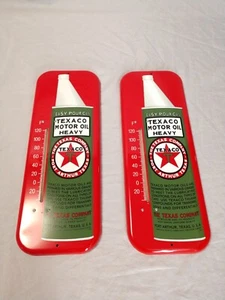 Texaco Easy Pour lattina pesante olio motore Texaco segno termometro pubblicitario NOS - Foto 1 di 7