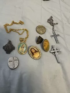 Lot Of Religious Charms And Pins  - Picture 1 of 18