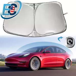 Protector visera parabrisas de coche para sombrilla calor bloque UV para automóvil Tesla Model 3/Y - Imagen 1 de 11