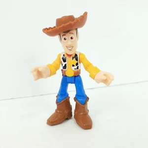 Disney Pixar Toy Story Woody Figure 3" Imaginext Fisher Price Poseable Sheriff - Picture 1 of 10