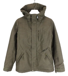 VOLCOM Thermonite Jacket Women's SMALL Hooded Snow Gaiters Lined Insulated - Picture 1 of 12