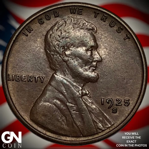 1925 S Lincoln Cent Wheat Penny  Q6535 Cover